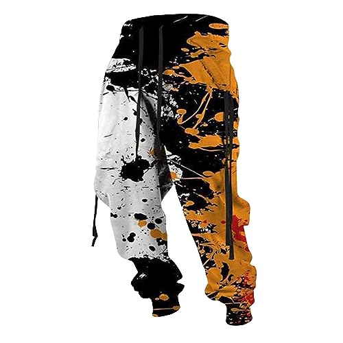 Vasreyy Gym Hose Herren Trainingsanzug Herren Kawaii Clothes Anime Pullover Baggy Cargohose Herren Stretch Jeanshose Herren Schlafanzughose Herren Bequeme Hose Herren Arbeitshose Herren (XXL, White) von Vasreyy