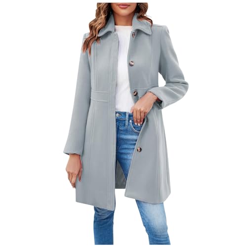 üBergangsmantel Damen Herbst Teddy Mantel Strickjacke Grobstrick Frauen Einfarbig Revers Dicke Mantel Mit KnöPfe Herbst Winter Warme Langarm Slim Fit Wolljacke Mit Tasche Jacke Mit Teddyfutter Damen von Vasreyy