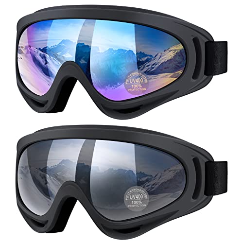 Vatefery Skibrille, Snowboardbrille für Männer und Frauen, Jungen und Mädchen, Jugendliche, blendfrei, Anti-Beschlag, Snowboard-Brille, 2 Stück Vatefery Skibrille, Snowboardbrille für Männer und Frauen, Jungen und Mädchen, Jugendliche, blendfrei, Anti-Beschlag, Snowboard-Brille, 2 Stück von Vatefery