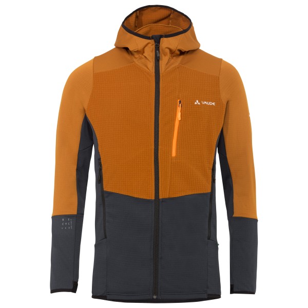 Vaude - Monviso Hooded Grid Fleece Jacket - Fleecejacke Gr S braun von Vaude