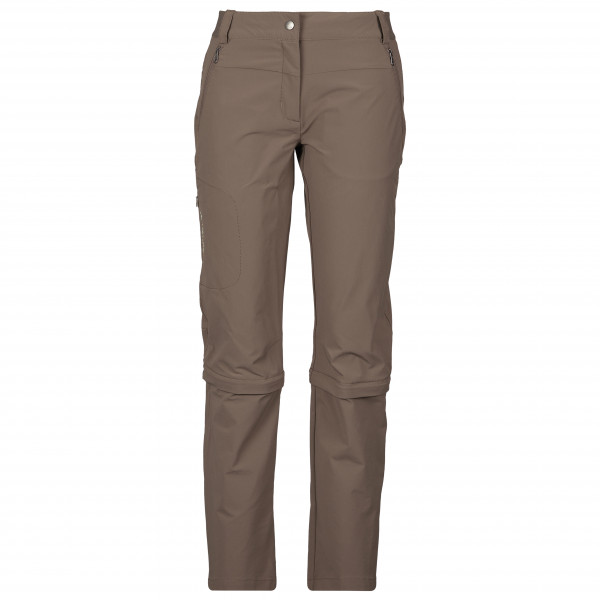Vaude - Women's Farley Stretch Capri T-Zip Pants III - Zip-Off-Hose Gr 42 - Long braun von Vaude