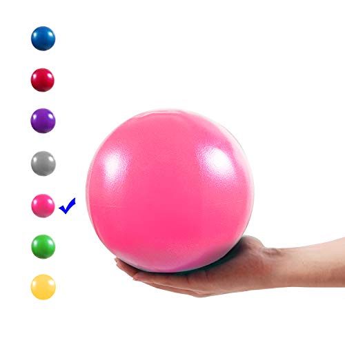 Vaupan Mini Gymnastikball, 9 Zoll Kleiner Gymnastikball mit aufblasbarem Strohhalm für Yoga, Pilates, Stabilität, Barre, Physiotherapie, Stretching und Core-Training, verbessert Balance, Kraft von Vaupan