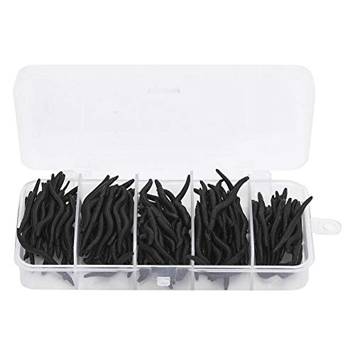 Wurmköder mit Aufbewahrungsbox, 150 Stück 4 cm Silikonschwarz Künstlicher Wurm Regenwurm Weichfischköder Köder Fisch Tackle Zubehör Kit Wurmköder mit Aufbewahrungsbox, 150 Stück 4 cm Silikonschwarz Künstlicher Wurm Regenwurm Weichfischköder Köder Fisch Tackle Zubehör Kit von Vbest life
