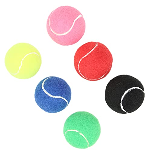 VBESTLIFE Tennis-Trainingsbälle, 6-teiliges Mehrfarbiges Kaschmir- und Gummi-Tennisball-Set für das Jugendtraining von Clubs von VBESTLIFE