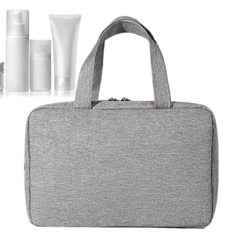 Vbnuyhim Reise-Make-up-Organizer, wasserdicht, faltbar, Kosmetik-Aufbewahrungstasche – Trocken- und Nass-Trenntasche für Zubehör, Shampoo, Behälter, Toilettenartikel, grau, Refer to description, von Vbnuyhim