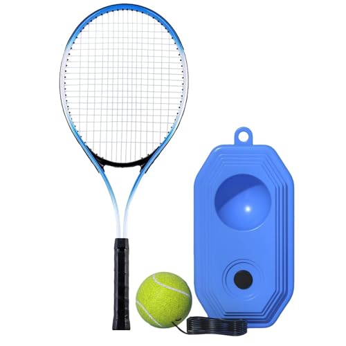 Vbnuyhim Solo-Tennis-Trainer, Solo-Tennis-Trainingsgeräte – inklusive Aufbewahrungstasche, Basis, Ball, Schläger, tragbares Solo-Tennis-Trainingsset für Anfänger und Kinder von Vbnuyhim