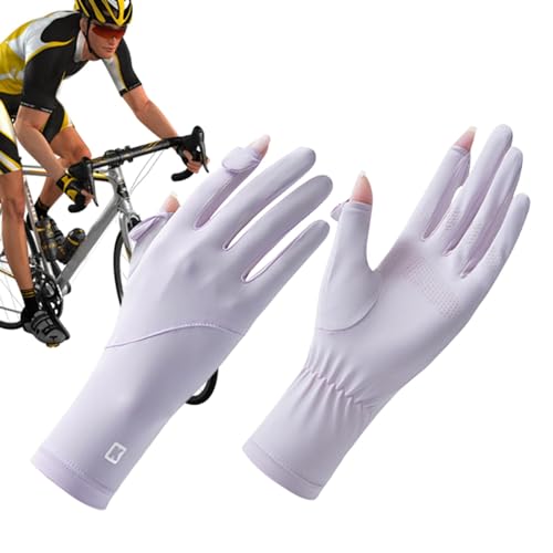 Vbnuyhim Sonnenschutzhandschuhe,Sonnenhandschuhe für Damen UV-Schutz, Fahrhandschuhe Damen UV-Schutz, Sommer Frauen Handschuhe Fitness Sport Angeln Radfahren Seide Atmungsaktive Sonnenschutz von Vbnuyhim