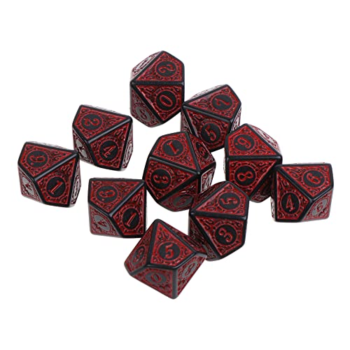Vdaxvme 10 Stück 10-seitige D10 Spiel-Würfel, RPG, Party, Acryl, lustiges Spielzubehör für Familie, Pub, Club, Spielzubehör Vdaxvme 10 Stück 10-seitige D10 Spiel-Würfel, RPG, Party, Acryl, lustiges Spielzubehör für Familie, Pub, Club, Spielzubehör von Vdaxvme