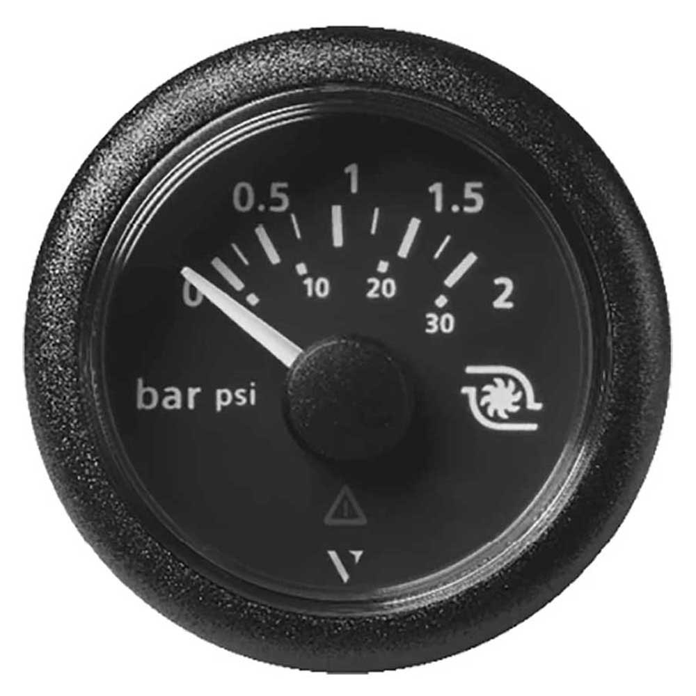 Vdo View Line 0-2bar 10-184ohm Double Scale Turbo Pressure Instrument Silber 52 mm von Vdo