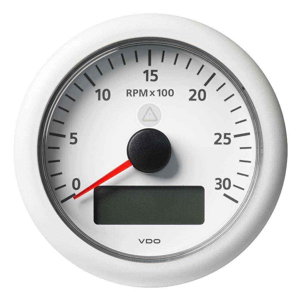 Vdo View Line 0-3000 Rpm Single Scale Round Tachometer Silber 85 mm von Vdo