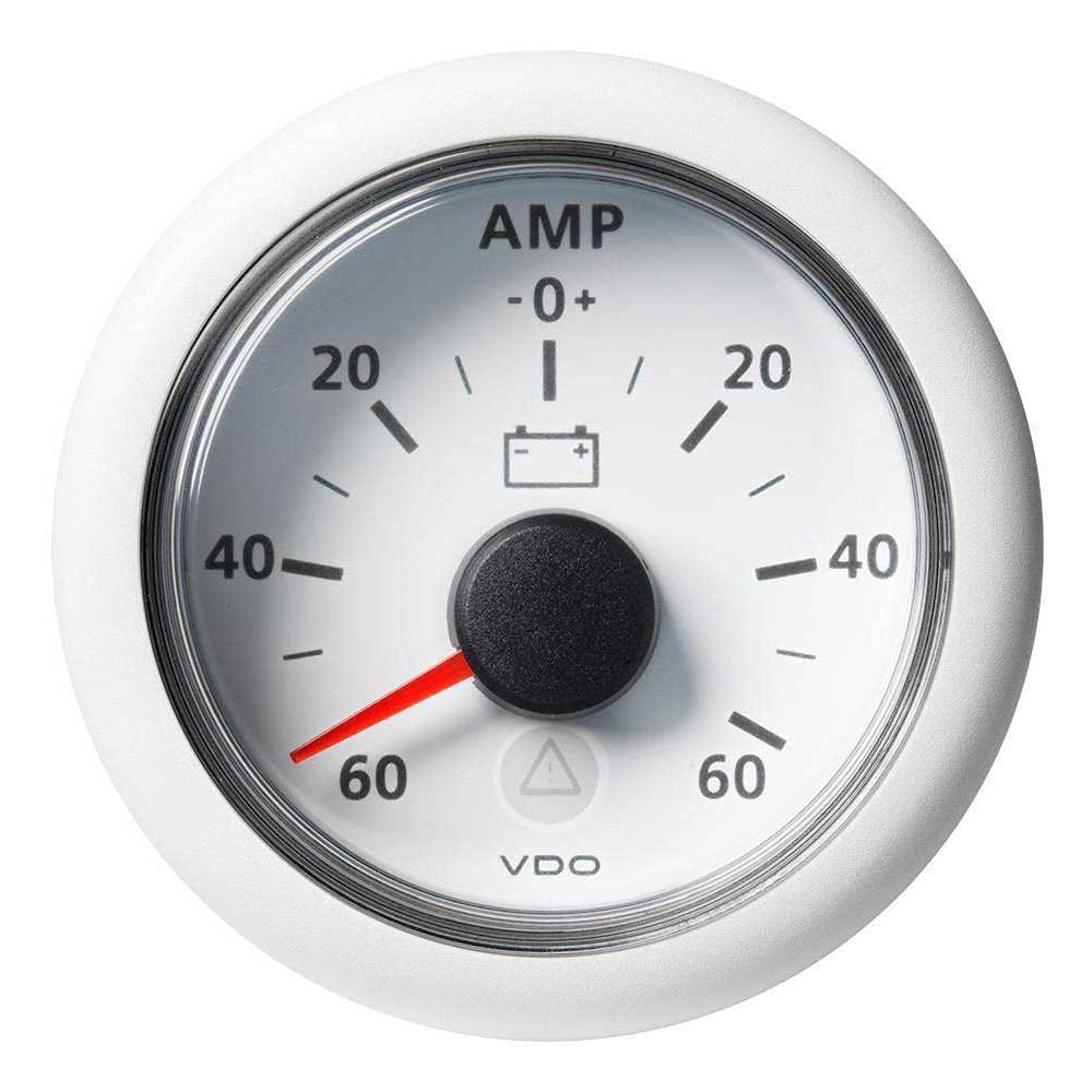 Vdo View Line 60mv Single Scale Ammeter 60a Silber 52 mm von Vdo