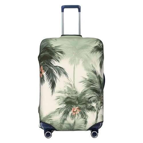 VducK Reisegepäckabdeckung, tropische Palmen, Kofferabdeckungen für Gepäck, modischer Koffer-Schutz, passend für 45,7–81,3 cm Gepäck, Schwarz , L, Gepäck-Set von VducK