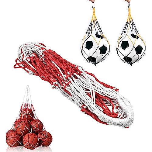 Vebetter Ballnetz, 3 PCS Ballnetz Net Tasche, Balltragenetz Ball Carry Net, Ballnetz für 10-15 Bälle, Tragbar Balltaschen für Fußball,Basketball,Volleyball,Handball,Sports Mesh Tasche with Kordelzug. von Vebetter