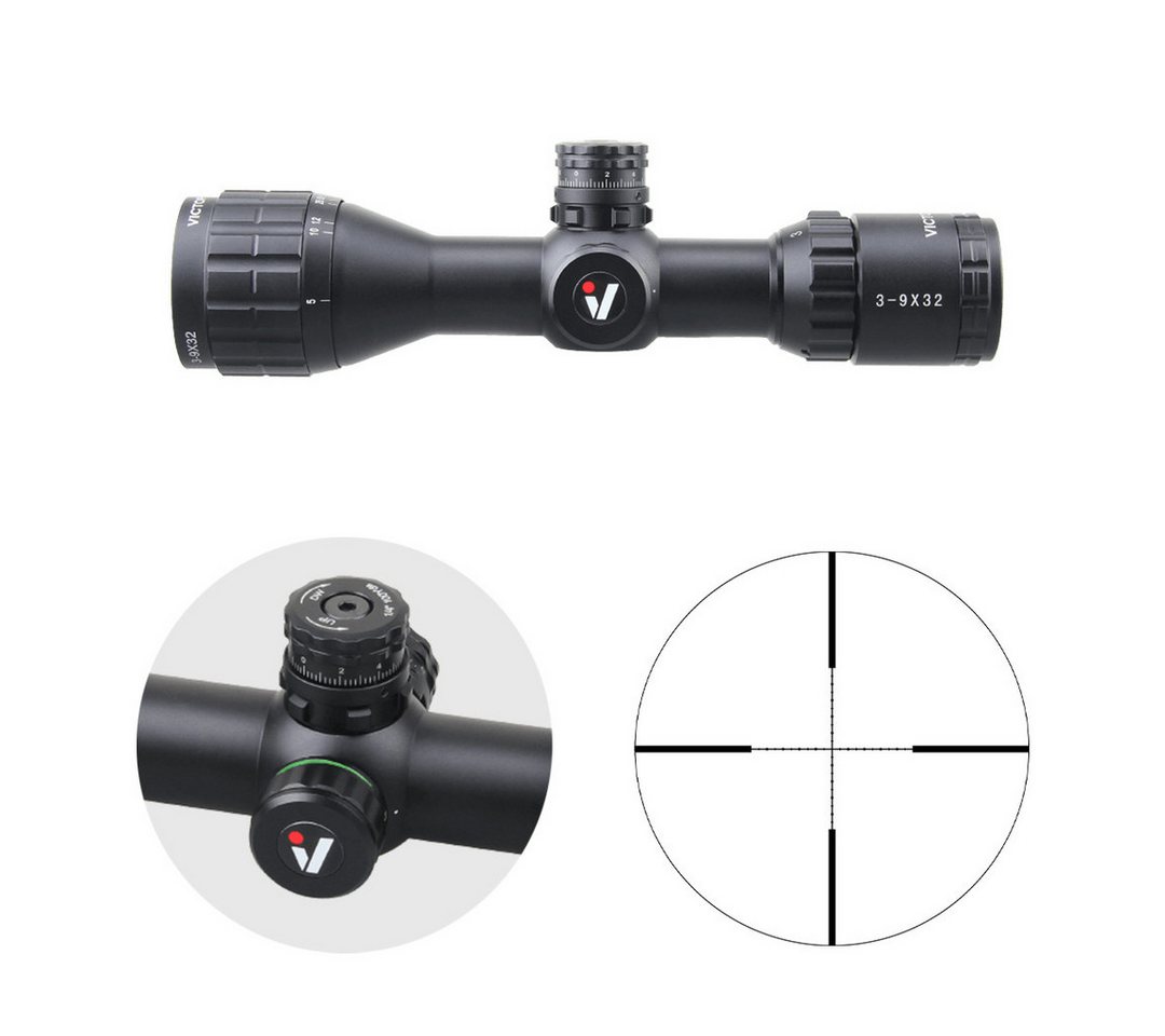 Vector Optics Victoptics OPSL28 C3 3-9x32 (VO = SCOC-30 Cerato) Zielfernrohr (Ideal für Jagd, Sport und Airsoft) von Vector Optics