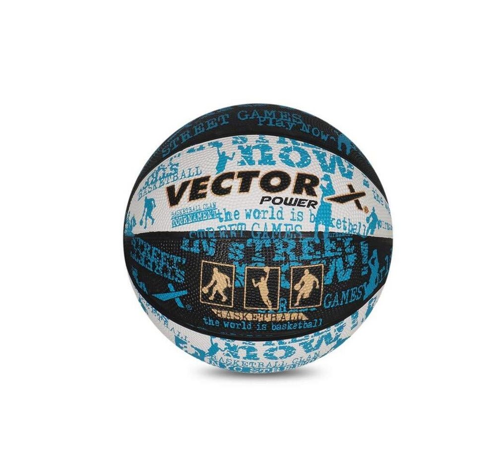 Vector X Basketball Power, Wasserbeständiger Ball, Nadel vor dem Einsetzen anfeuchten (1 basketball), Maschine genäht 32 Panel Hand von Vector X