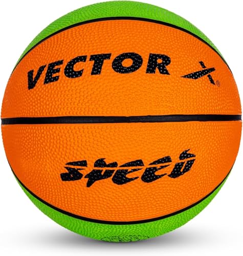 Vector X Speed Basketball | Color: Green | Size: 3 | for Men & Boys | Material: Rubber | Outdoor & Indoor Game Play | Ultra Durable Stability von Vector X