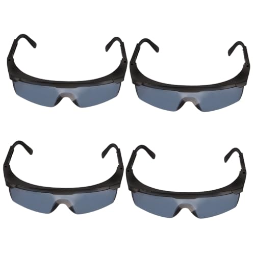 Veemoon 4 Stück Laserschutzbrille Arbeitsbrille Schweißschutzausrüstung entspiegelte brille Arbeitsschutzbrille Brillen Gläser Schweißer-Augenschutz Schweißerbrille aus Kunststoff Stk von Veemoon