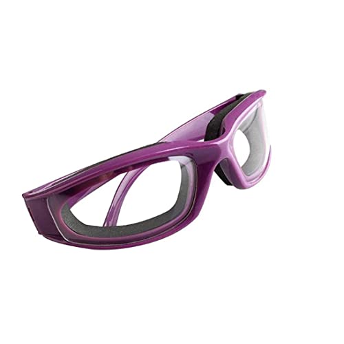 Veesper Zwiebelschneidbrillen, Zwiebelbrillen tränenlose Küchensicherheit Brille Leichte Scheibe Eye Protector Küchenbrille, lila von Veesper