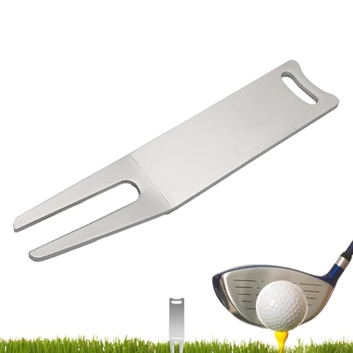 Veeteah Metall-Golf-Divot | Multifunktions-Divot-Reparaturwerkzeug aus Metall | Biegedesign-Übungsgerät für Golfberufe, Anfänger und Enthusiasten von Veeteah