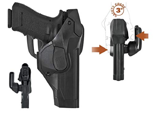 VEGA HOLSTER Professionelles Holster DCH8 spritzgegossenem Polymer - Retentionsgrad III (H&K SFP9/VP9, Rechts) von Vega Holster