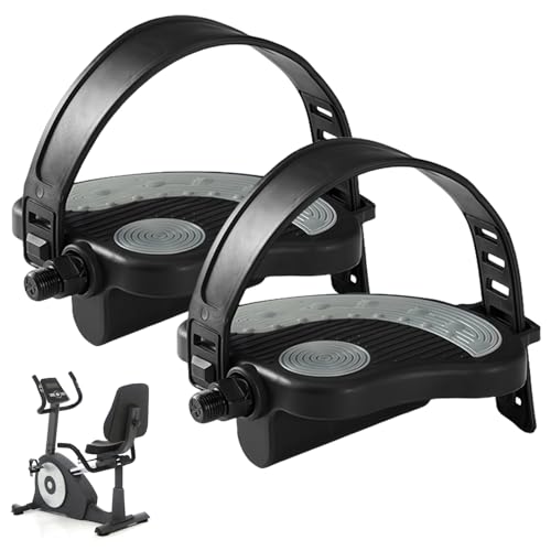 Vegena 2 Stück Fahrradpedale, 9/16 Heimtrainer Pedale Mit Riemen, Heimtrainer Fahrrad Pedale Mit Riemen, Heimtrainer-Pedale Mit Rieme Für Heimtrainer/Dynamometer, Spinning Bike, Indoor-Fahrrad Pedale Vegena 2 Stück Fahrradpedale, 9/16 Heimtrainer Pedale Mit Riemen, Heimtrainer Fahrrad Pedale Mit Riemen, Heimtrainer-Pedale Mit Rieme Für Heimtrainer/Dynamometer, Spinning Bike, Indoor-Fahrrad Pedale von Vegena