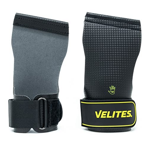 Velites Professionelle Athlete Hand Grips für Crossfit oder Hochintesitätstraining | Quad Carbon Hand Grips für Sportlerinnen und Sportler (L) von Velites