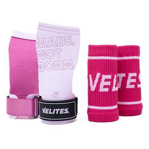 Velites I Quad Pro I Professionelle Grips für Cross-Training oder Gymnastik, geeignet für jede Oberfläche, Verwendung mit Magnesium, inklusive Handgelenkbandagen aus Stoff. Velites I Quad Pro I Professionelle Grips für Cross-Training oder Gymnastik, geeignet für jede Oberfläche, Verwendung mit Magnesium, inklusive Handgelenkbandagen aus Stoff. von Velites