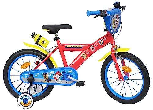 Vélo ATLAS Jungen Fahrrad 16 Zoll Paw Patrol Ausgestattet mit 2 Bremsen, Dekorativer Frontplatte, Rückkanister und Stabilisatoren, rot Vélo ATLAS Jungen Fahrrad 16 Zoll Paw Patrol Ausgestattet mit 2 Bremsen, Dekorativer Frontplatte, Rückkanister und Stabilisatoren, rot von Vélo ATLAS