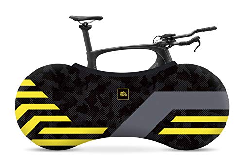 Velo Sock Unisex – Erwachsene Yellow Lines Bike Cover, One Size Velo Sock Unisex – Erwachsene Yellow Lines Bike Cover, One Size von Velo Sock