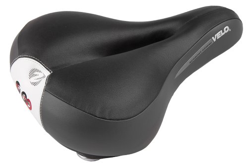 Velo Newport Gemini Sattel, Fahrradsattel, Touringsattel, Herrensattel, Sattel für Männer,O-Zone Full Cut, ARC-TECH stoßabsorbierende Gestellfederung, mit Memoryschaum, 270x211mm von Velo