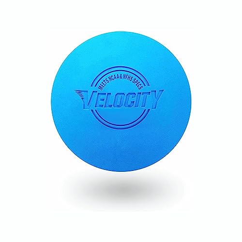Velocity Lacrosse-Ball für Muskelknoten, myofasziale Entspannung, Yoga & Triggerpunkt-Therapie – festes Gummi, wissenschaftlich entwickelt für Haltbarkeit und Zuverlässigkeit, Hellblau, 1 Ball von Velocity