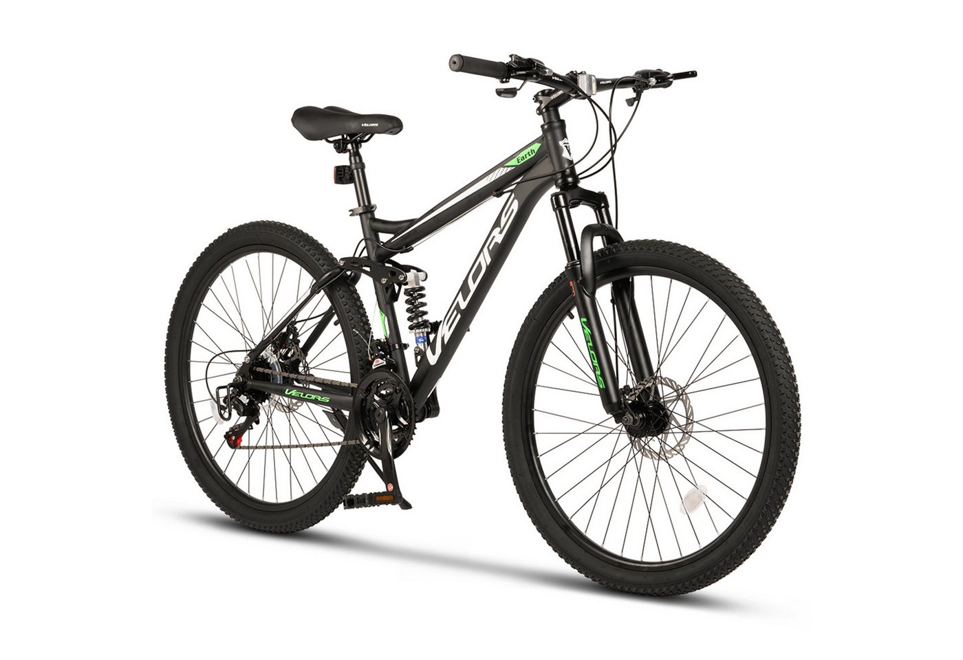 Velors Mountainbike 26 Zoll Fahrrad für Herren Damen, Mädchen, Jungen, geeignet ab 150cm, 21 Gang Shimano Tourney TZ Schaltwerk, Kettenschaltung, mechanische Scheibenbremse, MTB Fahrrad Bike von Velors