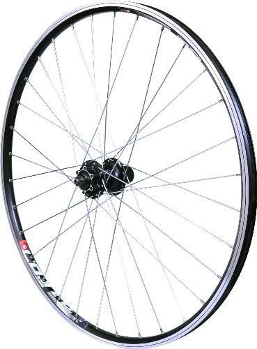 Trekkingrad, 28 Zoll, Hinterrad, Alufelge, Doppelwand, schwarz, Bremskate + Bremsscheibe aus Aluminium, Schnellspanner, Kassette (622 x 19) von Velox