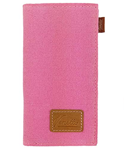 Venetto Filz Portemonnaie Geldbörse Geldbeutel Brieftasche Damen Herren Damenbörse Damengeldbörse Herrenbörse Geldtasche Visitenkarten Etui (Pink) von Venetto