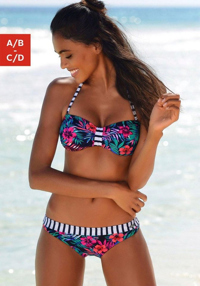 Venice Beach Bandeau-Bikini-Top Summer, mit kontrastfarbener Schlaufe Venice Beach Bandeau-Bikini-Top Summer, mit kontrastfarbener Schlaufe von Venice Beach