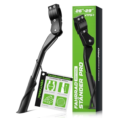 Ventvinal Fahrradständer 26-29 Zoll Universal,Höhenverstellbar rutschfest Stabil Seitenständer,Maximale Belastung 35 kg, Mountainbikes Citybikes Rennrad, Hinterbauständer Kickstand Ventvinal Fahrradständer 26-29 Zoll Universal,Höhenverstellbar rutschfest Stabil Seitenständer,Maximale Belastung 35 kg, Mountainbikes Citybikes Rennrad, Hinterbauständer Kickstand von Ventvinal