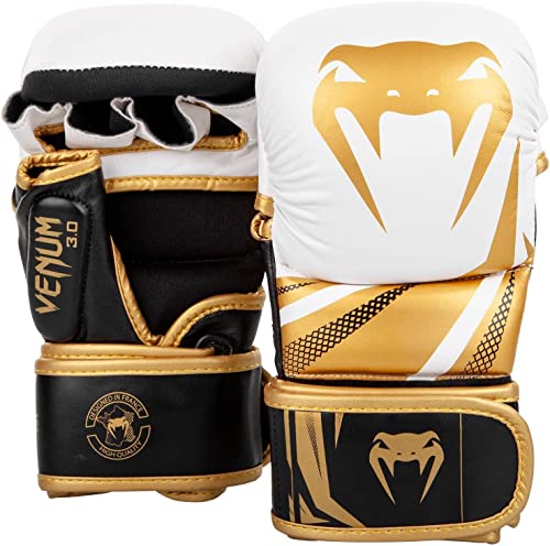 Venum, Challenger 3.0 Sparring Handschuhe, Unisex Erwachsene, M, Weiß/Schwarz/Gold von Venum