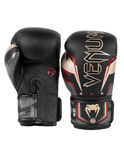 Venum, Elite Evo Boxhandschuhe, Unisex Erwachsene, 12 Oz, Schwarz/Gold/Rot Venum, Elite Evo Boxhandschuhe, Unisex Erwachsene, 12 Oz, Schwarz/Gold/Rot von Venum