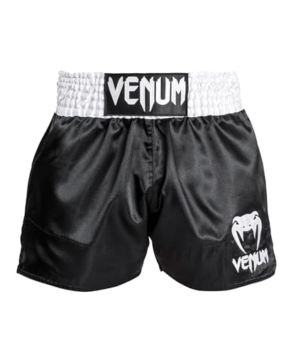 Venum Herren Classic Muay Thaibox Shorts, Schwarz/Weiß/Weiß, XL Slim Kurz EU Venum Herren Classic Muay Thaibox Shorts, Schwarz/Weiß/Weiß, XL Slim Kurz EU von Venum