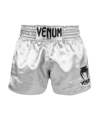 Venum Herren Classic Muay Thaibox Shorts, Silber/Schwarz, S EU Venum Herren Classic Muay Thaibox Shorts, Silber/Schwarz, S EU von Venum
