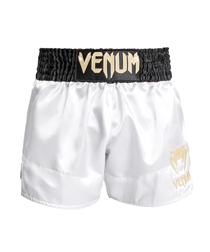 Venum Classic Thai-Boxshorts - Weiß/Schwarz-Gold - XXL von Venum