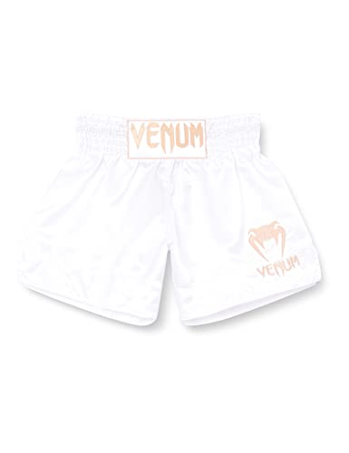 Venum Herren Classic Muay Thaibox Shorts, Weiß/Gold, M EU Venum Herren Classic Muay Thaibox Shorts, Weiß/Gold, M EU von Venum