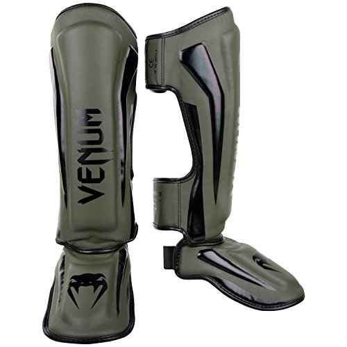Venum Elite Boxen Schienbeinschutz, Khaki / Schwartz, XL von Venum