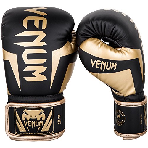 Venum, Elite Boxhandschuhe, Unisex Erwachsene, 12 Oz, Schwarz/Gold Venum, Elite Boxhandschuhe, Unisex Erwachsene, 12 Oz, Schwarz/Gold von Venum