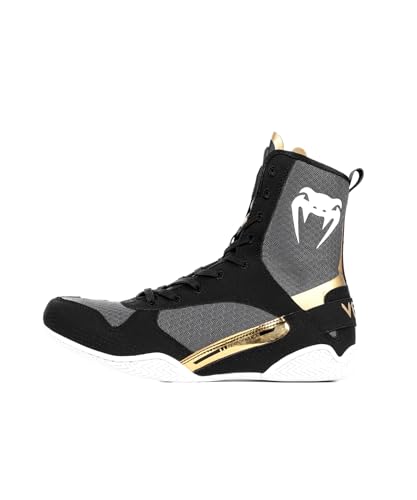 Venum Elite Boxschuhe - Schwarz/Weiß-Gold von Venum