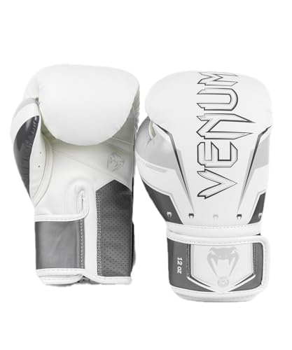 Venum Unisex-Adult Elite Boxhandschuhe, Grau/Weiß, 14 Oz von Venum