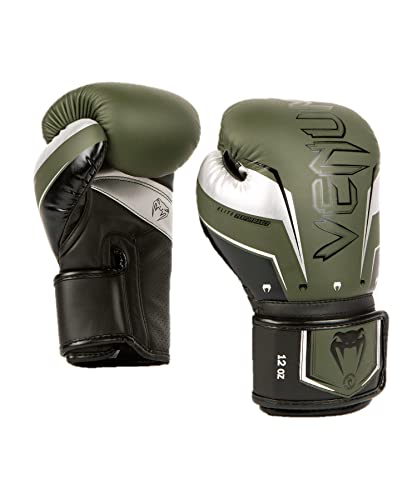 Venum Unisex-Adult Elite Boxhandschuhe, Khaki/Silber, 8 Oz Venum Unisex-Adult Elite Boxhandschuhe, Khaki/Silber, 8 Oz von Venum