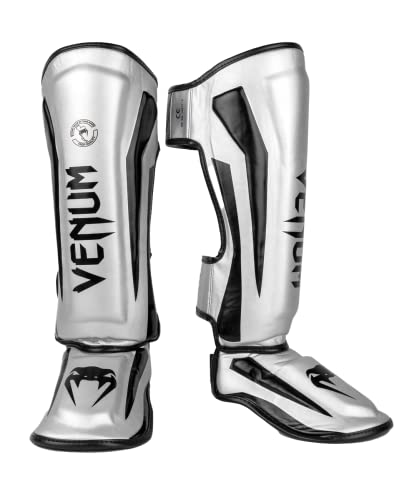 Venum Elite Standup Schienbeinschoner - Silber/Schwarz - XL von Venum