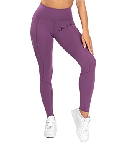 Venum Essential Performance Leggings - Dunkle Orchidee/Gerbürstetes Silber - M von Venum