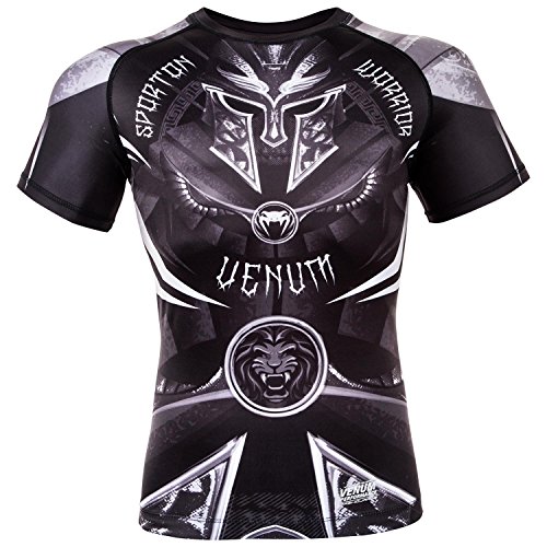 Venum Herren Gladiator 3.0 Kurze rmel Rashguard, Schwarz/Weiß, S EU von Venum